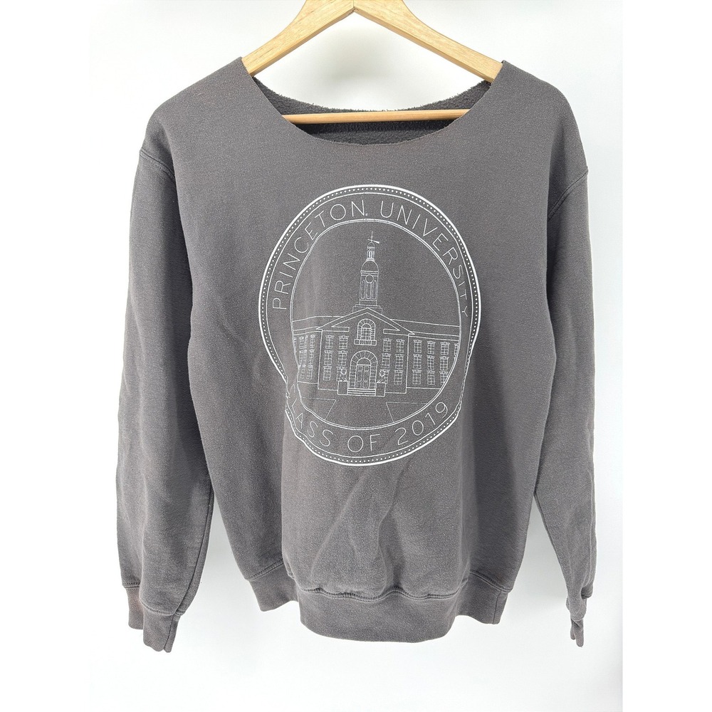 Princeton Sweatshirt Womens Small Gray Scoop Neck Class of 2019